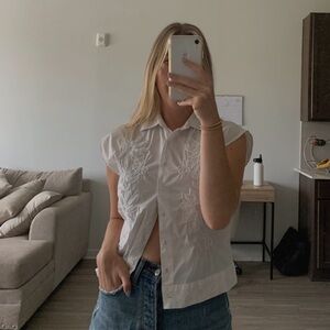 Vintage Embroidered Button Down